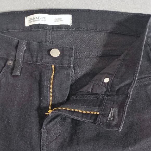 Signature by Levi Strauss jeans men's size W30/L32 Black colour Slim S26 Skinny - Picture 9 of 14